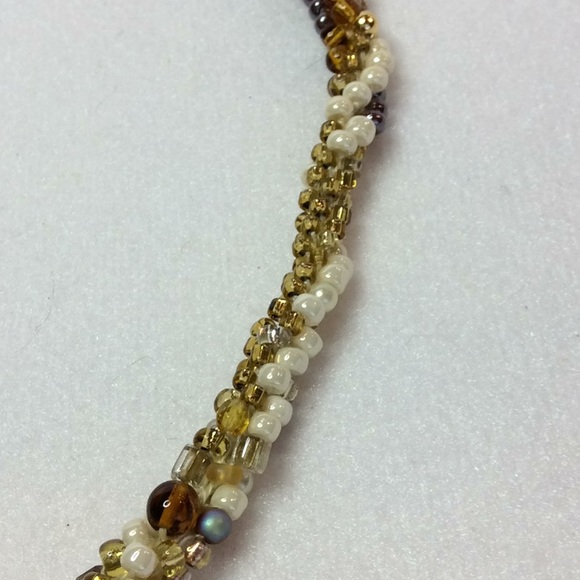 FINAL SALE PRICE CL Designs Crocheted Golden Necklace - Picture 3 of 6